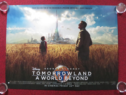 TOMORROWLAND UK QUAD (30"x 40") ROLLED POSTER DISNEY GEORGE CLOONEY 2015