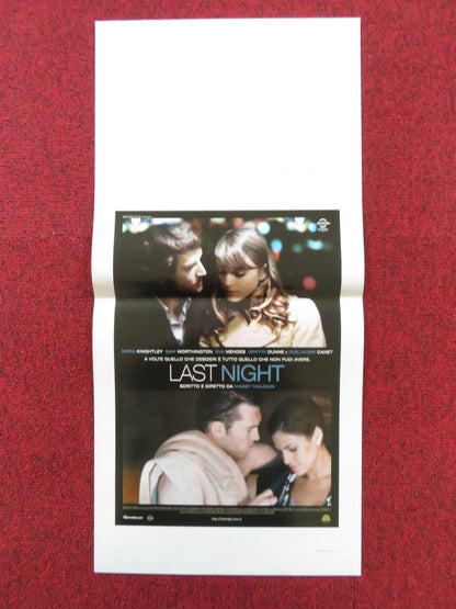 LAST NIGHT ITALIAN LOCANDINA POSTER KEIRA KNIGHTLEY SAM WORTHINGTON 2010