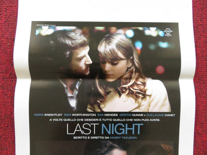 LAST NIGHT ITALIAN LOCANDINA POSTER KEIRA KNIGHTLEY SAM WORTHINGTON 2010