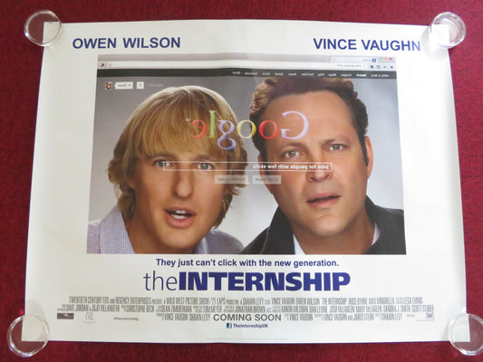 THE INTERNSHIP UK QUAD ROLLED POSTER VINCE VAUGHN OWEN WILSON 2013