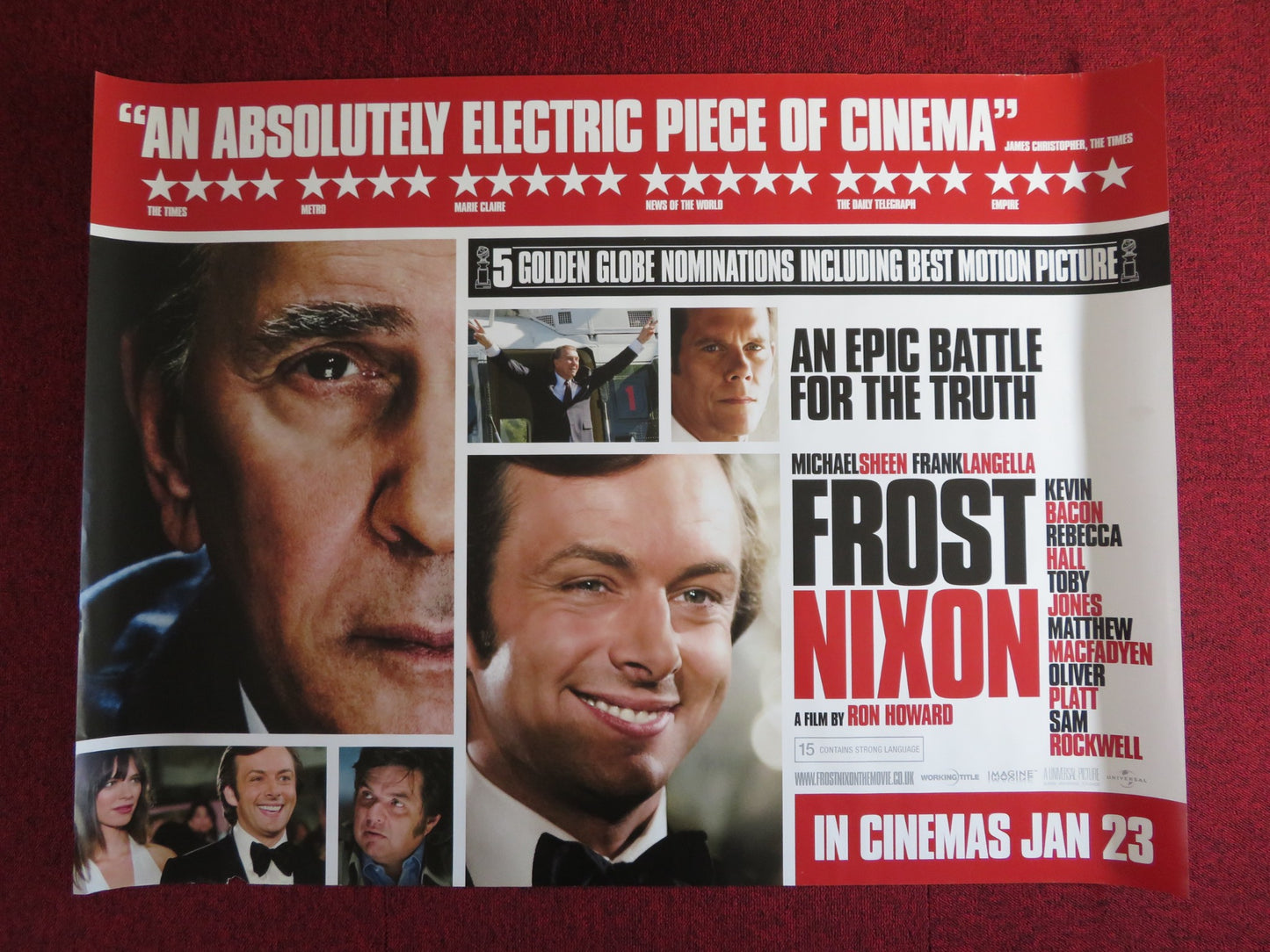 FROST/NIXON QUAD (30"x 40") ROLLED POSTER MICHAEL SHEEN FRANK LANGELLA 2008