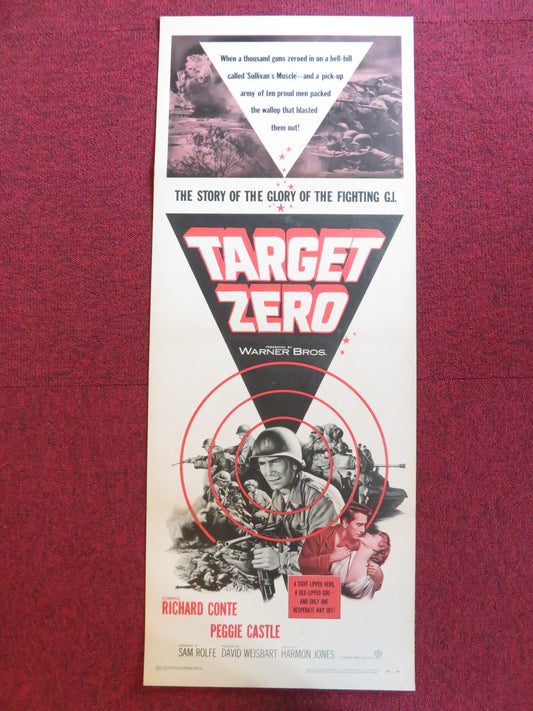 TARGET ZERO US INSERT (14"x 36") POSTER RICHARD CONTE PEGGIE CASTLE 1956