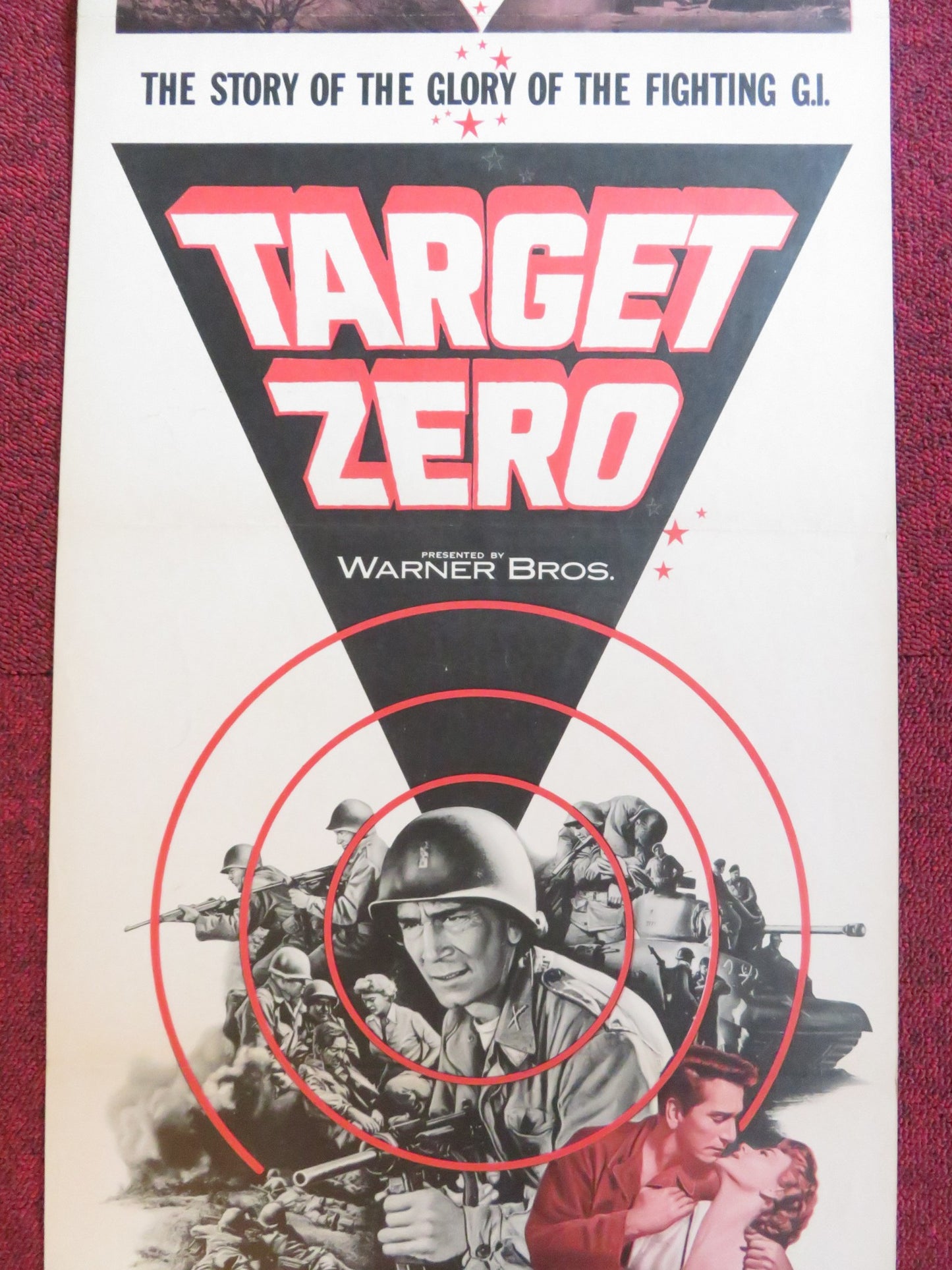 TARGET ZERO US INSERT (14"x 36") POSTER RICHARD CONTE PEGGIE CASTLE 1956