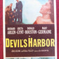 DEVIL'S HARBOR US INSERT (14"x 36") POSTER RICHARD ARLEN GRETA GYNT 1954