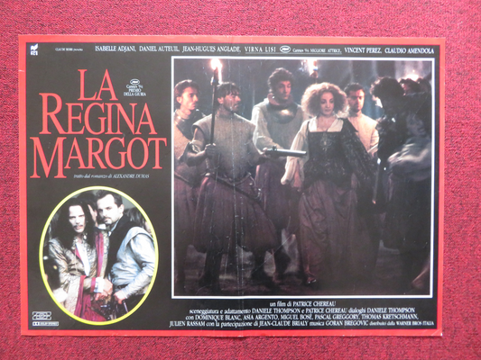 QUEEN MARGOT ITALIAN FOTOBUSTA POSTER ISABELLE ADJANI DANIEL AUTEUIL 1994