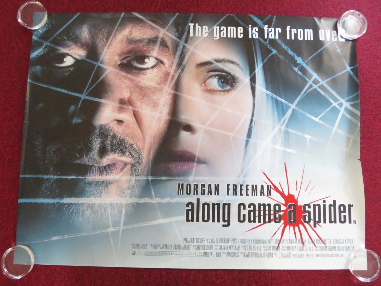 ALONG CAME A SPIDER UK QUAD ROLLED POSTER MORGAN FREEMAN MONICA POTTER 2001