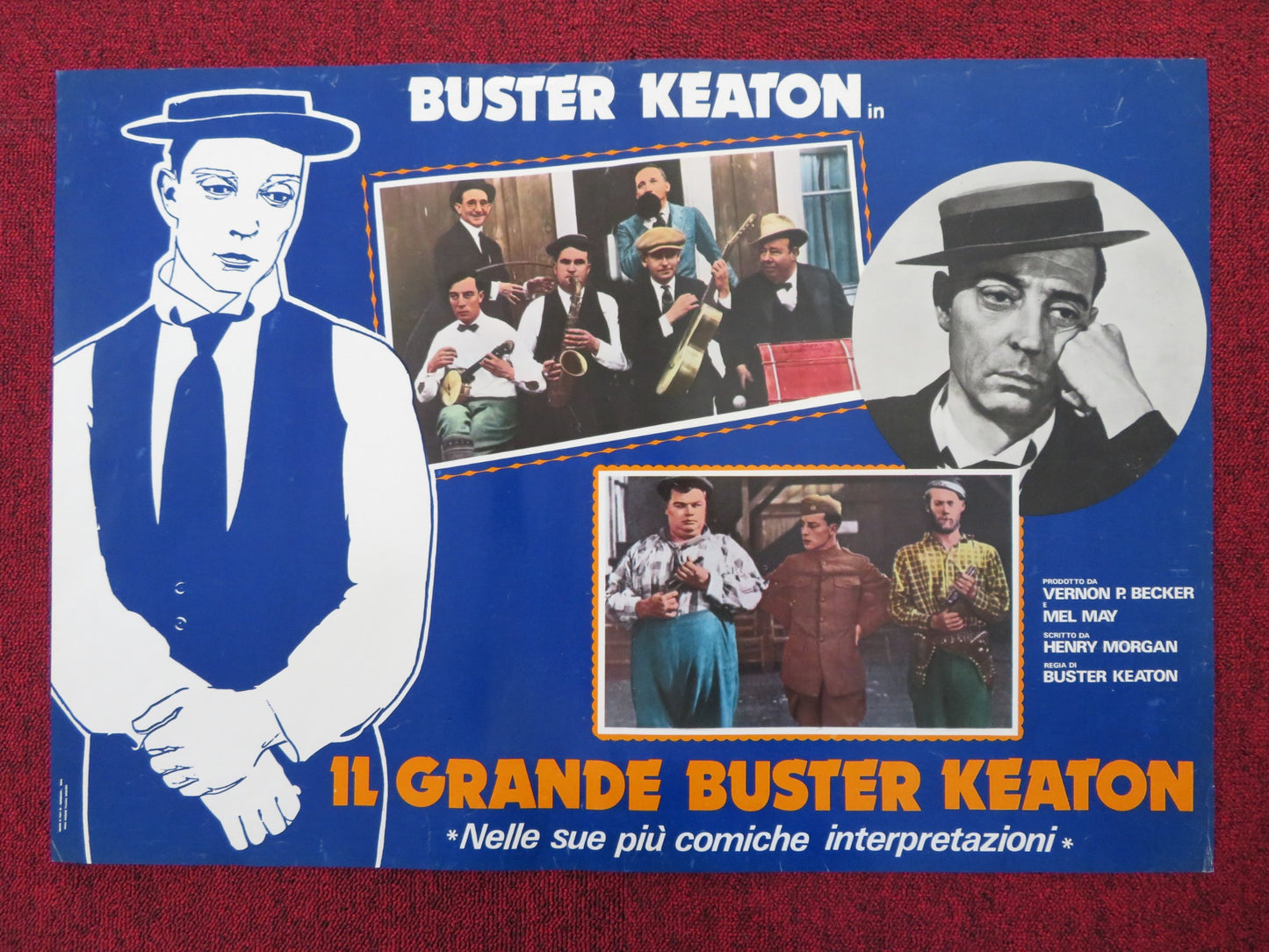 BUSTER KEATON: THE GREAT STONE FACE ITALIAN FOTOBUSTA POSTER BECKER 1968