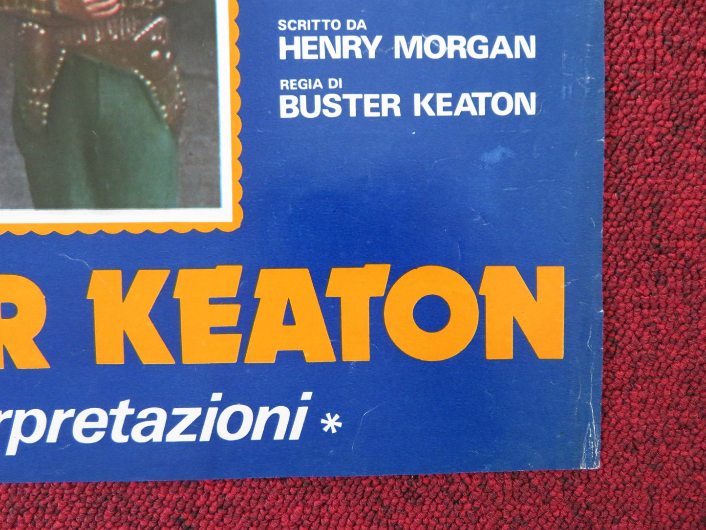 BUSTER KEATON: THE GREAT STONE FACE ITALIAN FOTOBUSTA POSTER BECKER 1968