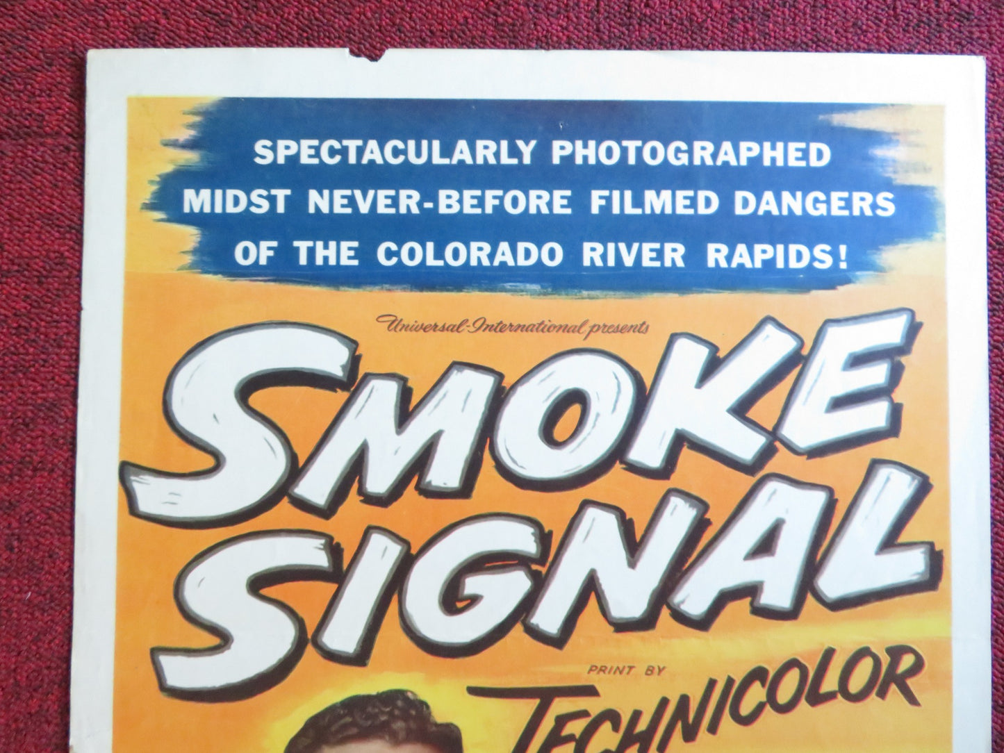 SMOKE SIGNAL US INSERT (14"x 36") POSTER DANA ANDREWS PIPER LAURIE 1955