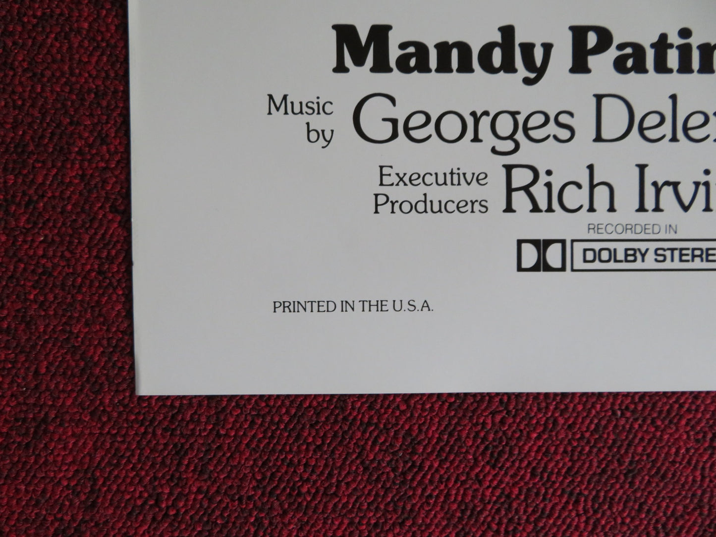 MAXIE FOLDED US ONE SHEET POSTER MANDY PATINKIN RUTH GORDON 1985