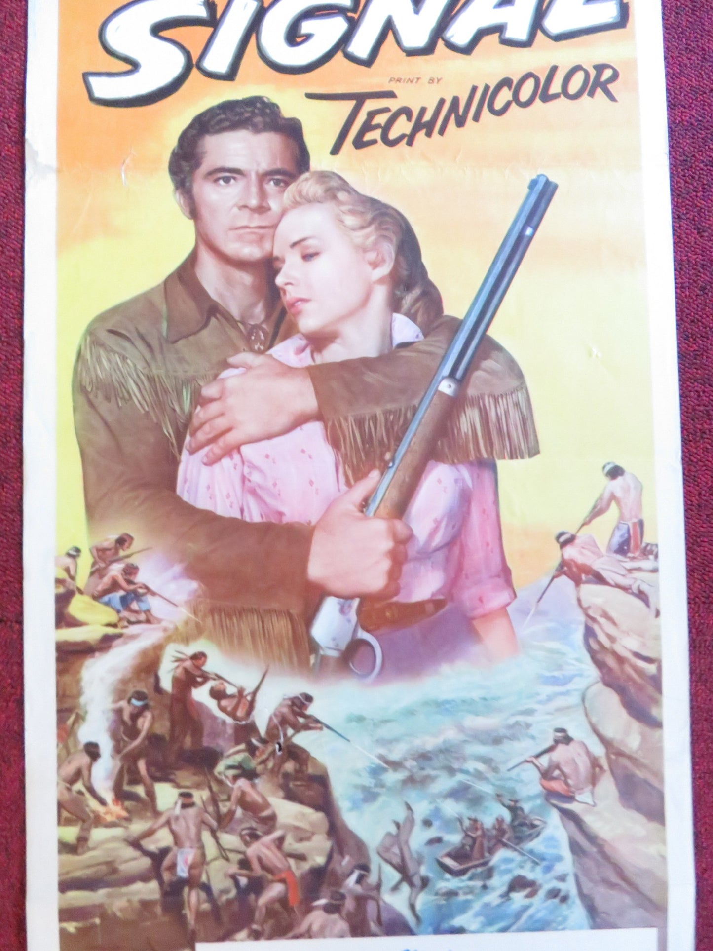 SMOKE SIGNAL US INSERT (14"x 36") POSTER DANA ANDREWS PIPER LAURIE 1955