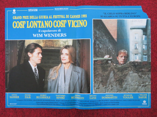 FARAWAY, SO CLOSE! ITALIAN FOTOBUSTA POSTER WILLEM DAFOE OTTO SANDER 1993