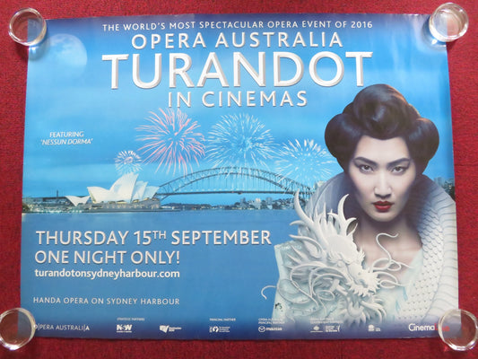 OPERA AUSTRALIA:TURANDOT ON SYDNEY HARBOUR UK QUAD (30"x 40") ROLLED POSTER 2016