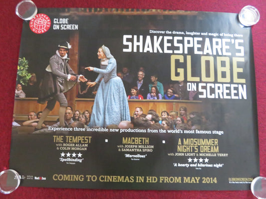 SHAKESPEARE'S GLOBE ON SCREEN - B UK QUAD ROLLED POSTER JAMIE PARKER 2014