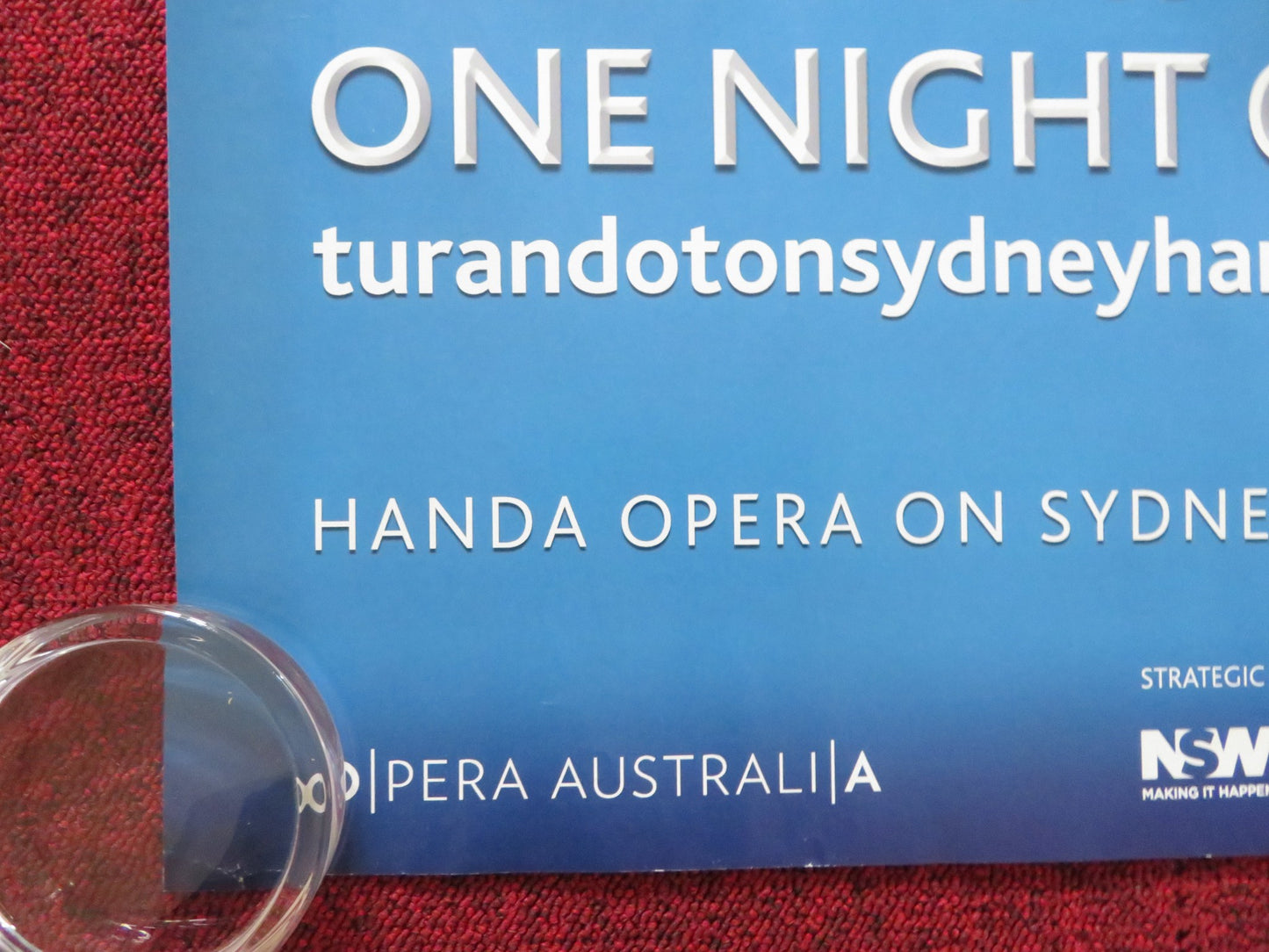 OPERA AUSTRALIA:TURANDOT ON SYDNEY HARBOUR UK QUAD (30"x 40") ROLLED POSTER 2016