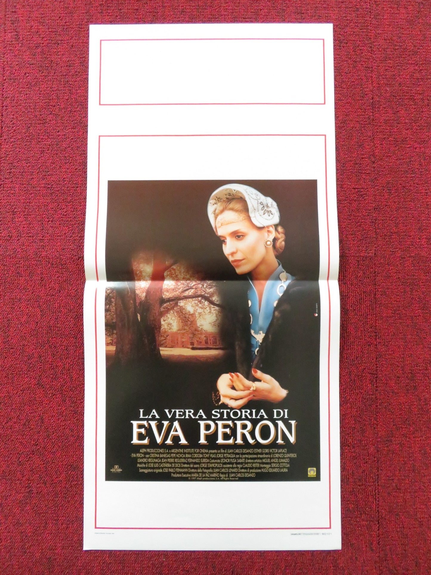 EVA PERON: THE TRUE STORY ITALIAN LOCANDINA POSTER ESTHER GORIS V. LAPLACE 1997