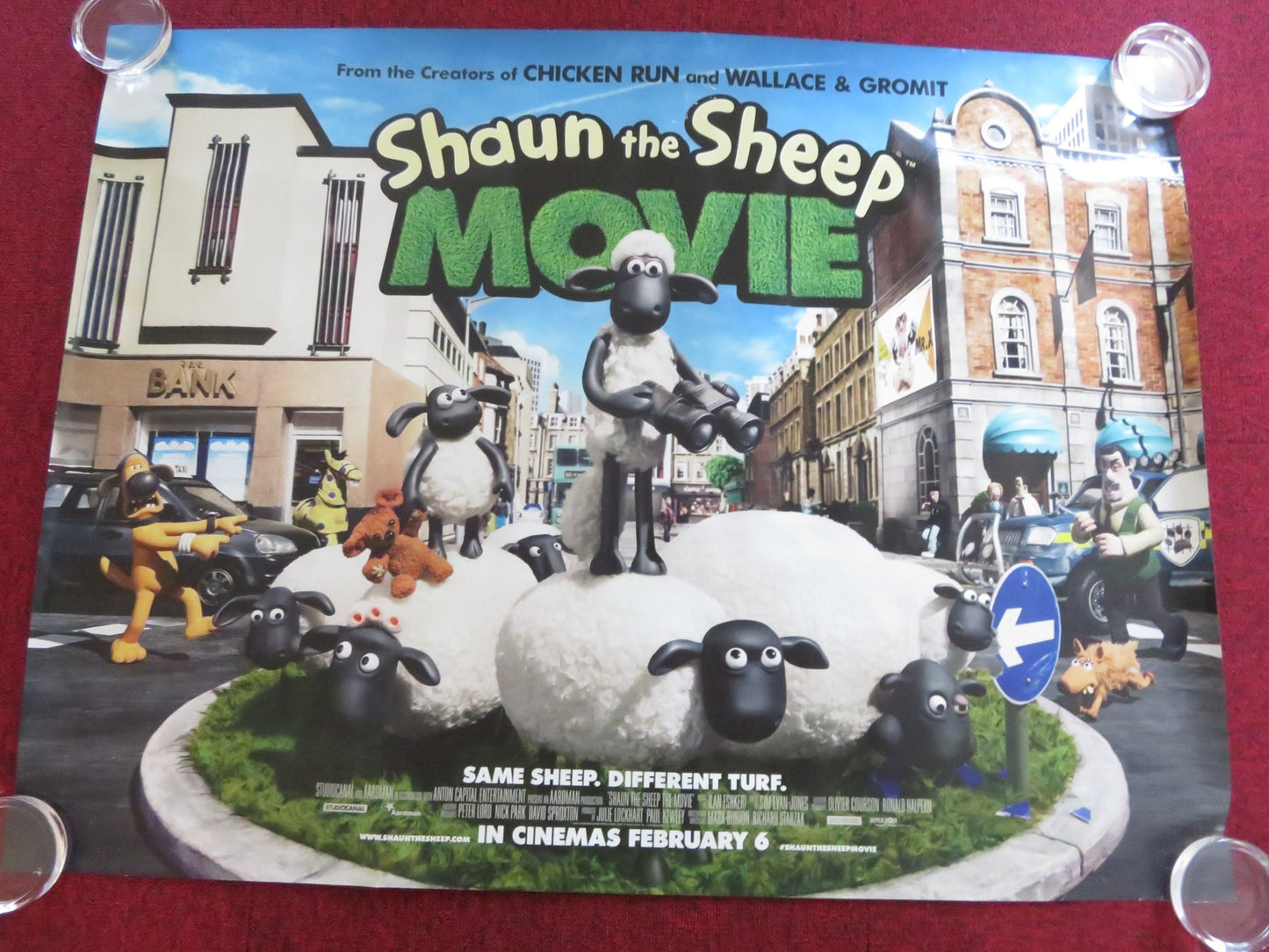 SHAUN THE SHEEP MOVIE UK QUAD ROLLED POSTER JUSTIN FLETCHER JOHN SPARKES 2015