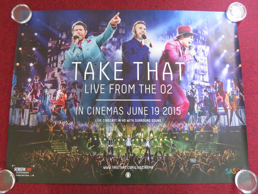 TAKE THAT: LIVE FROM THE O2: ENCORE UK QUAD ROLLED POSTER GARY BARLOW OWEN 2015