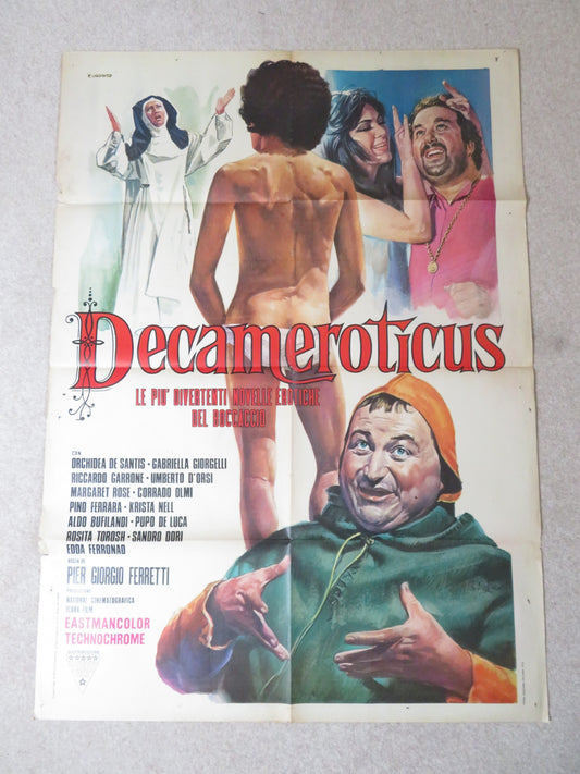 DECAMEROTICUS ITALIAN 2 FOGLIO POSTER ALDO BUFI LANDI PUPO DE LUCA 1972