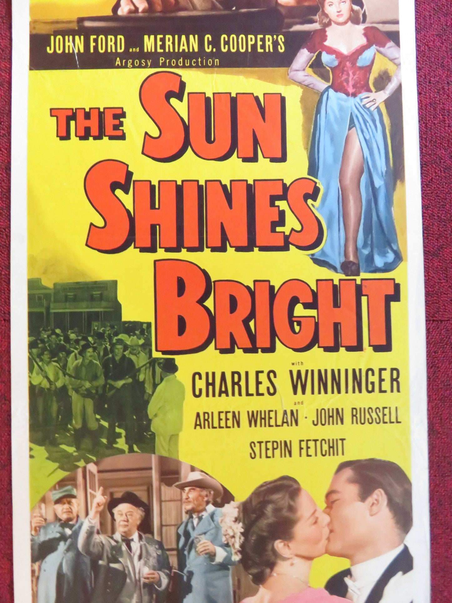 THE SUN SHINES BRIGHT US INSERT (14"x 36") POSTER CHARLES WINNINGER 1953