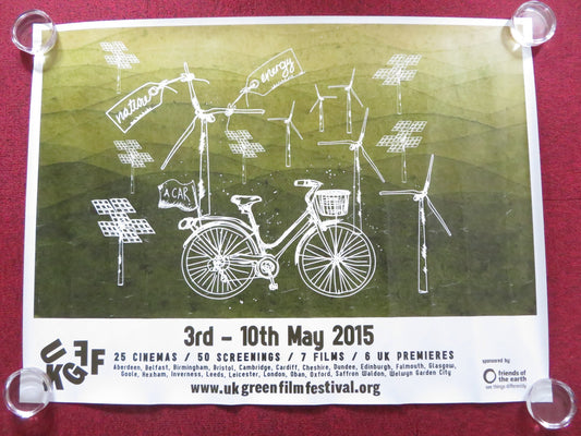 GREEN FILM FESTIVAL UK QUAD (30"x 40") ROLLED POSTER 2015