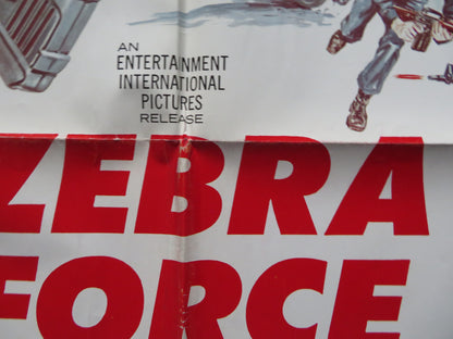 ZEBRA FORCE FOLDED US ONE SHEET POSTER MIKE LANE RICHARD X. SLATTERY 1976