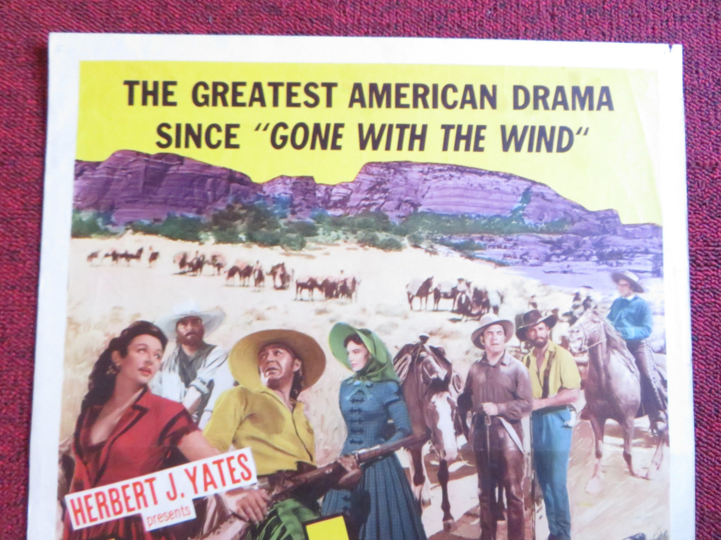 JUBILEE TRAIL US INSERT (14"x 36") POSTER VERA RALSTON JOAN LESLIE 1954