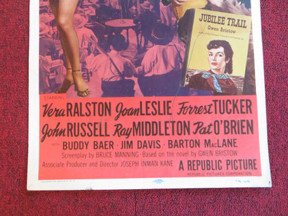 JUBILEE TRAIL US INSERT (14"x 36") POSTER VERA RALSTON JOAN LESLIE 1954