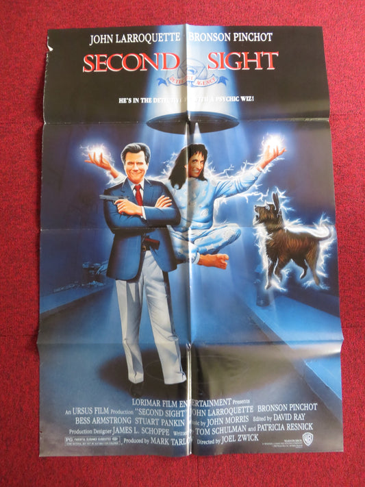 SECOND SIGHT FOLDED US ONE SHEET POSTER JOHN LARROQUETTE BRONSON PINCHOT 1989