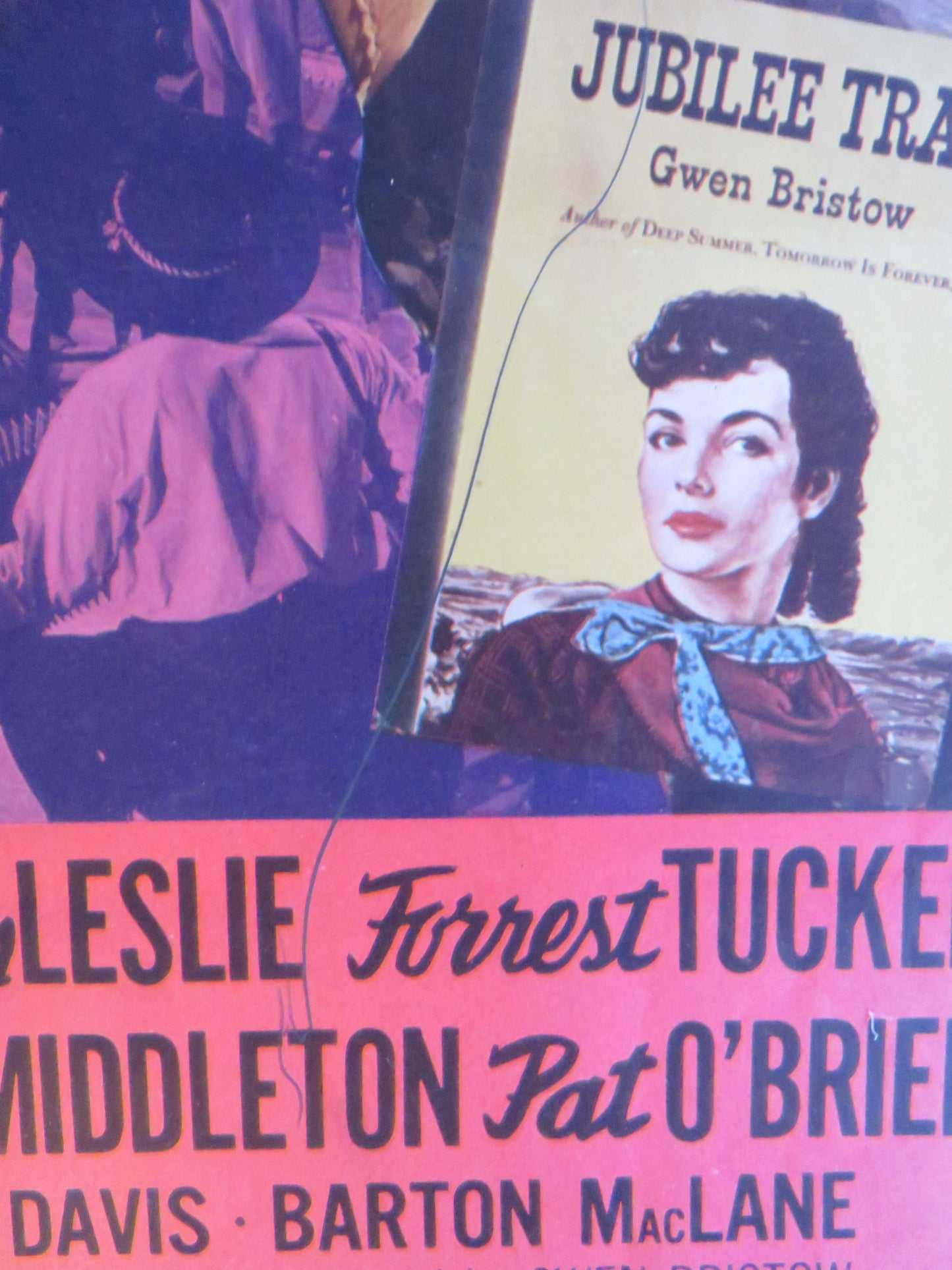 JUBILEE TRAIL US INSERT (14"x 36") POSTER VERA RALSTON JOAN LESLIE 1954