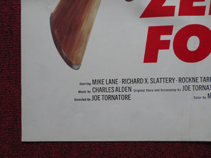 ZEBRA FORCE FOLDED US ONE SHEET POSTER MIKE LANE RICHARD X. SLATTERY 1976