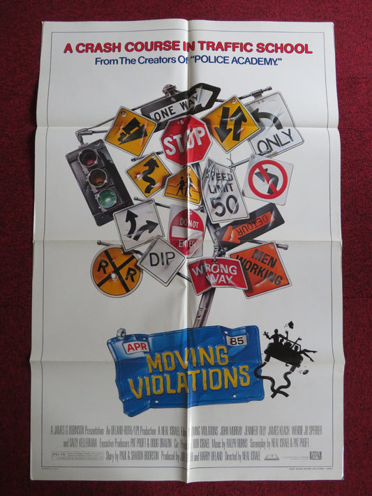 MOVING VIOLATIONS FOLDED US ONE SHEET POSTER JOHN MURRAY JENNIFER TILLY 1985