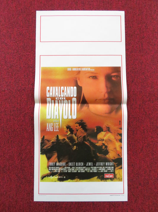 CAVALCANDO COL DIAVOLO ITALIAN LOCANDINA POSTER TOBEY MAGUIRE JEREMY W. AUMAN 99