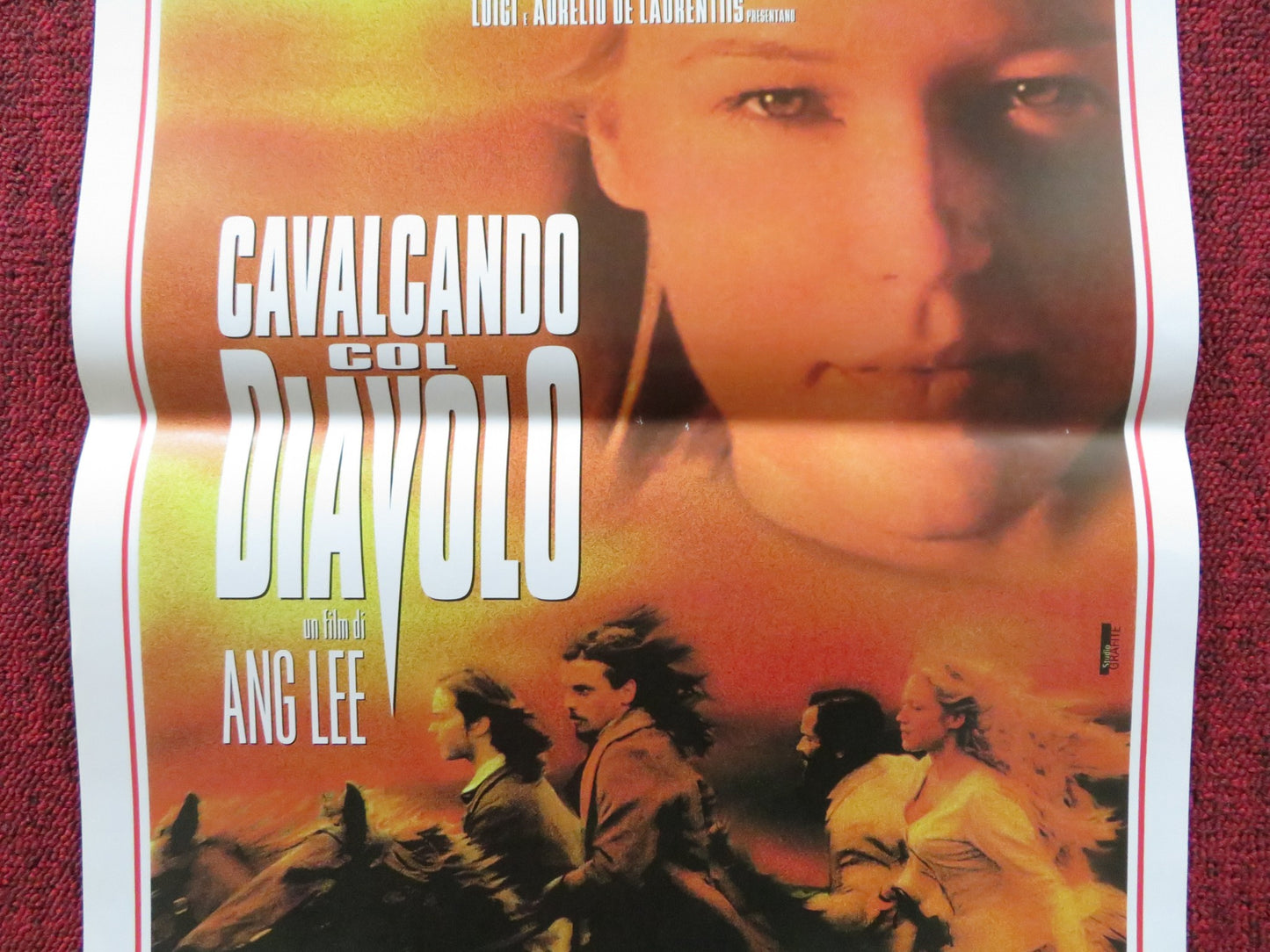 CAVALCANDO COL DIAVOLO ITALIAN LOCANDINA POSTER TOBEY MAGUIRE JEREMY W. AUMAN 99