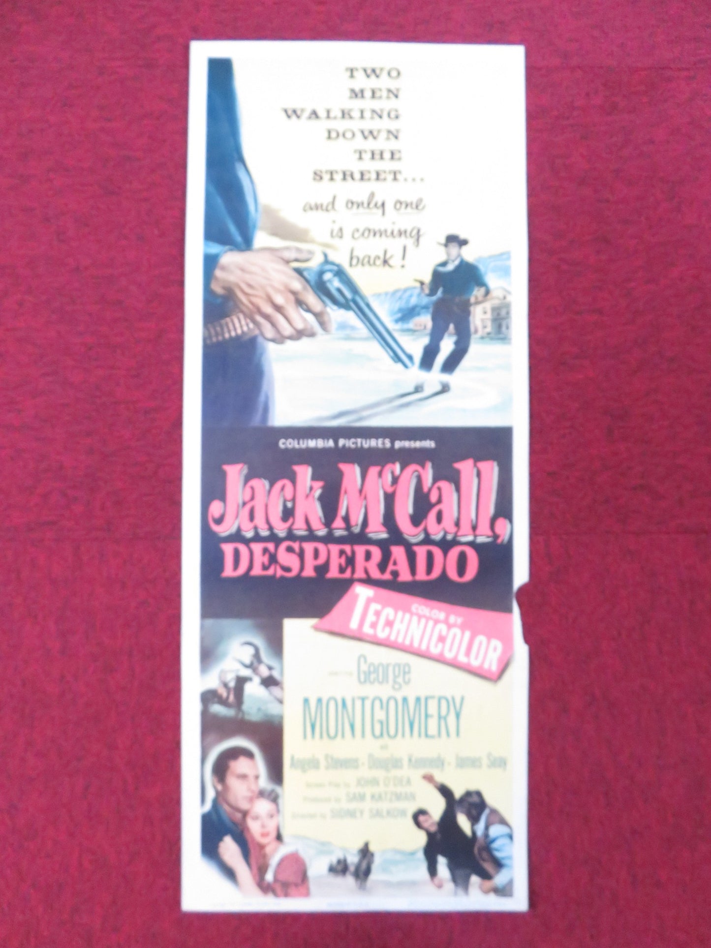 JACK MCCALL, DESPERADO US INSERT (14"x 36") POSTER GEORGE MONTGOMERY 1953