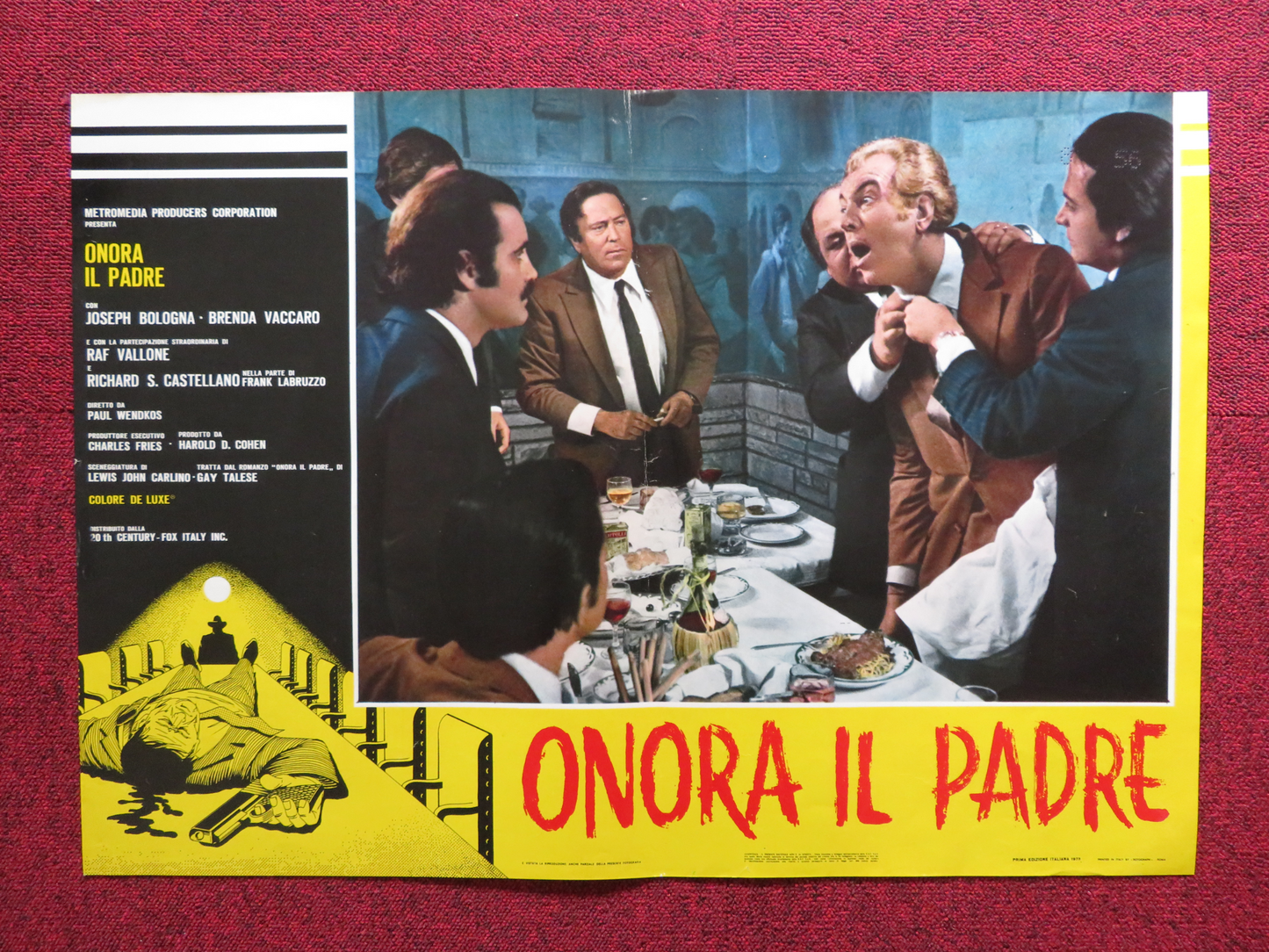 HONOR THY FATHER ITALIAN FOTOBUSTA POSTER JOSEPH BOLOGNA BRENDA VACCARDO 1973