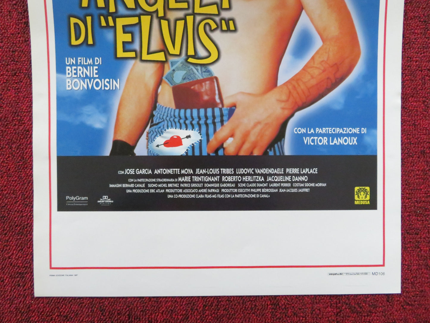 GLI ANGELI DI ELVIS ITALIAN LOCANDINA POSTER THIERRY FREMONT NADIA FARES 1997