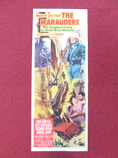 THE MARAUDERS US INSERT (14"x 36") POSTER DAN DURYEA JEFF RICHARDS 1955