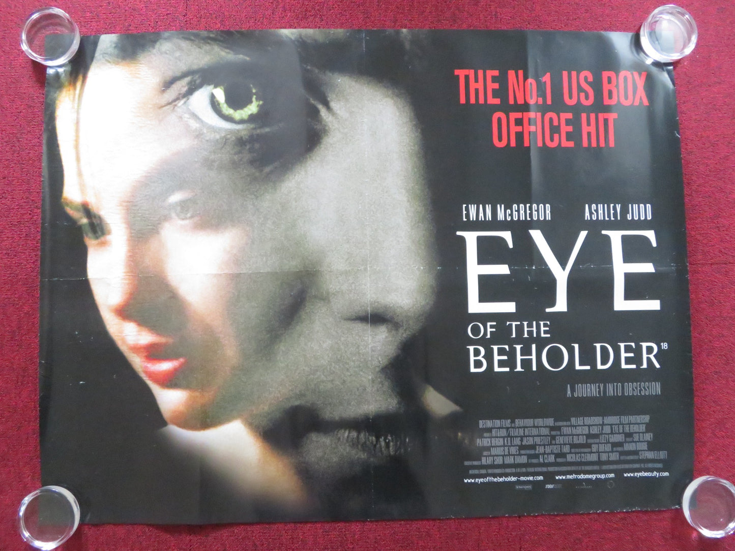 EYE OF THE BEHOLDER UK QUAD (30"x 40") ROLLED POSTER EWAN MCGREGOR 1999