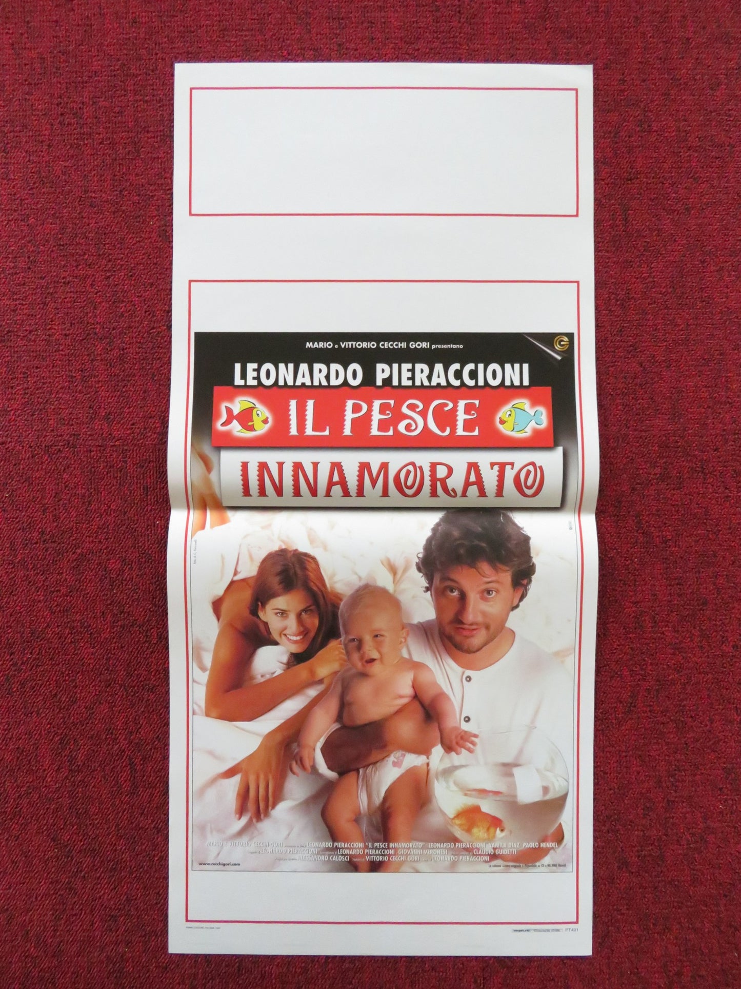 IL PESCE INNAMORATO ITALIAN LOCANDINA POSTER LEONARDO PIERACCIONI Y. DIAZ 1999