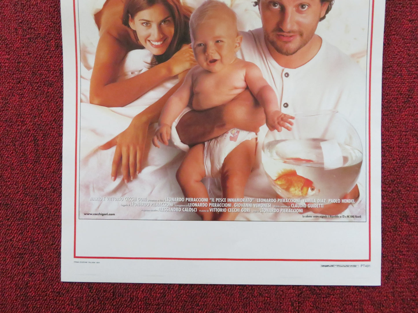 IL PESCE INNAMORATO ITALIAN LOCANDINA POSTER LEONARDO PIERACCIONI Y. DIAZ 1999