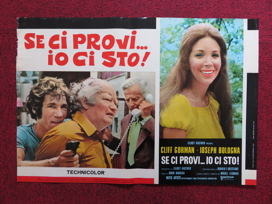 SE CI PROVI...IO CI STO! - A ITALIAN FOTOBUSTA POSTER CLIFF GORMAN 1973