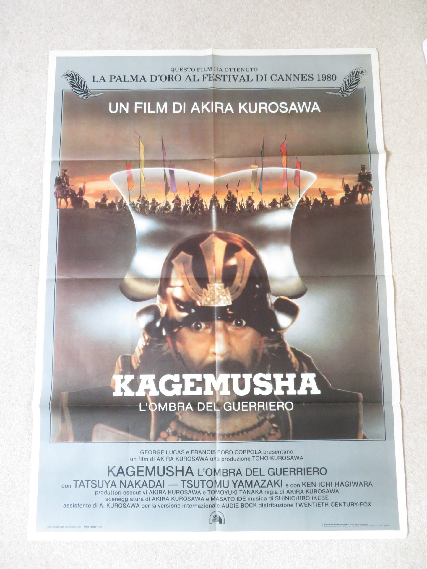 KAGEMUSHA ITALIAN 2 FOGLIO POSTER KUROSAWA TATSUYA NAKADAI 1980