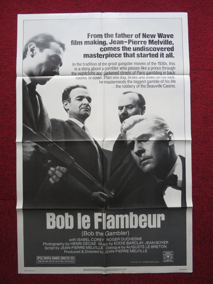 BOB LE FLAMBEUR FOLDED US ONE SHEET POSTER  MELVILLE ISABELLE COREY 1982