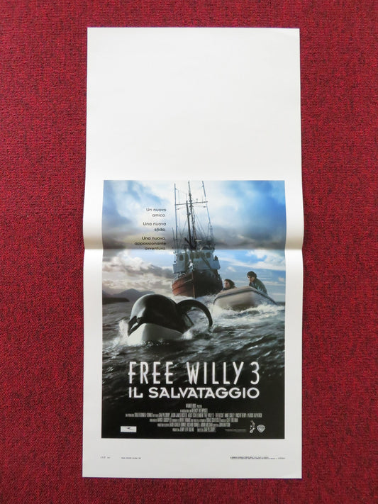 FREE WILLY 3 THE RESCUE ITALIAN LOCANDINA POSTER JASON JAMES RITCHER 1997