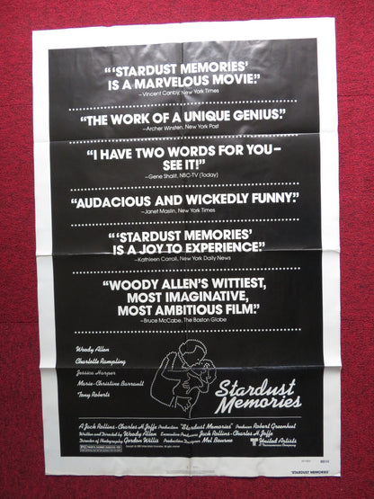 STARDUST MEMORIES - REVIEW FOLDED US ONE SHEET POSTER WOODY ALLEN 1980