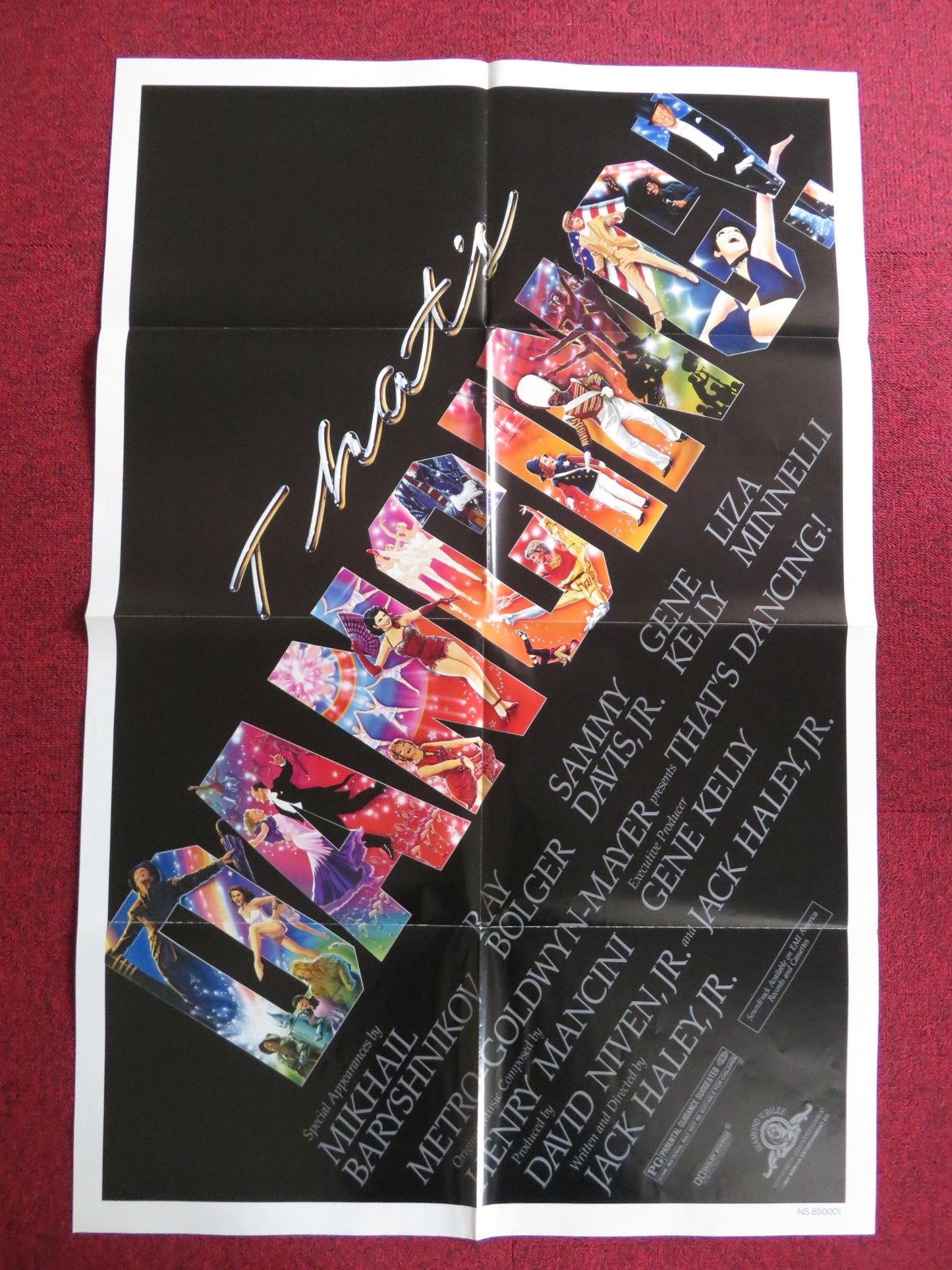 THAT'S DANCING FOLDED US ONE SHEET POSTER SAMMY DAVIS JR. GENE KELLY 1985