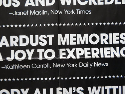 STARDUST MEMORIES - REVIEW FOLDED US ONE SHEET POSTER WOODY ALLEN 1980