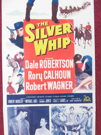 THE SILVER WHIP US INSERT (14"x 36") POSTER DALE ROBERTSON RORY CALHOUN 1953