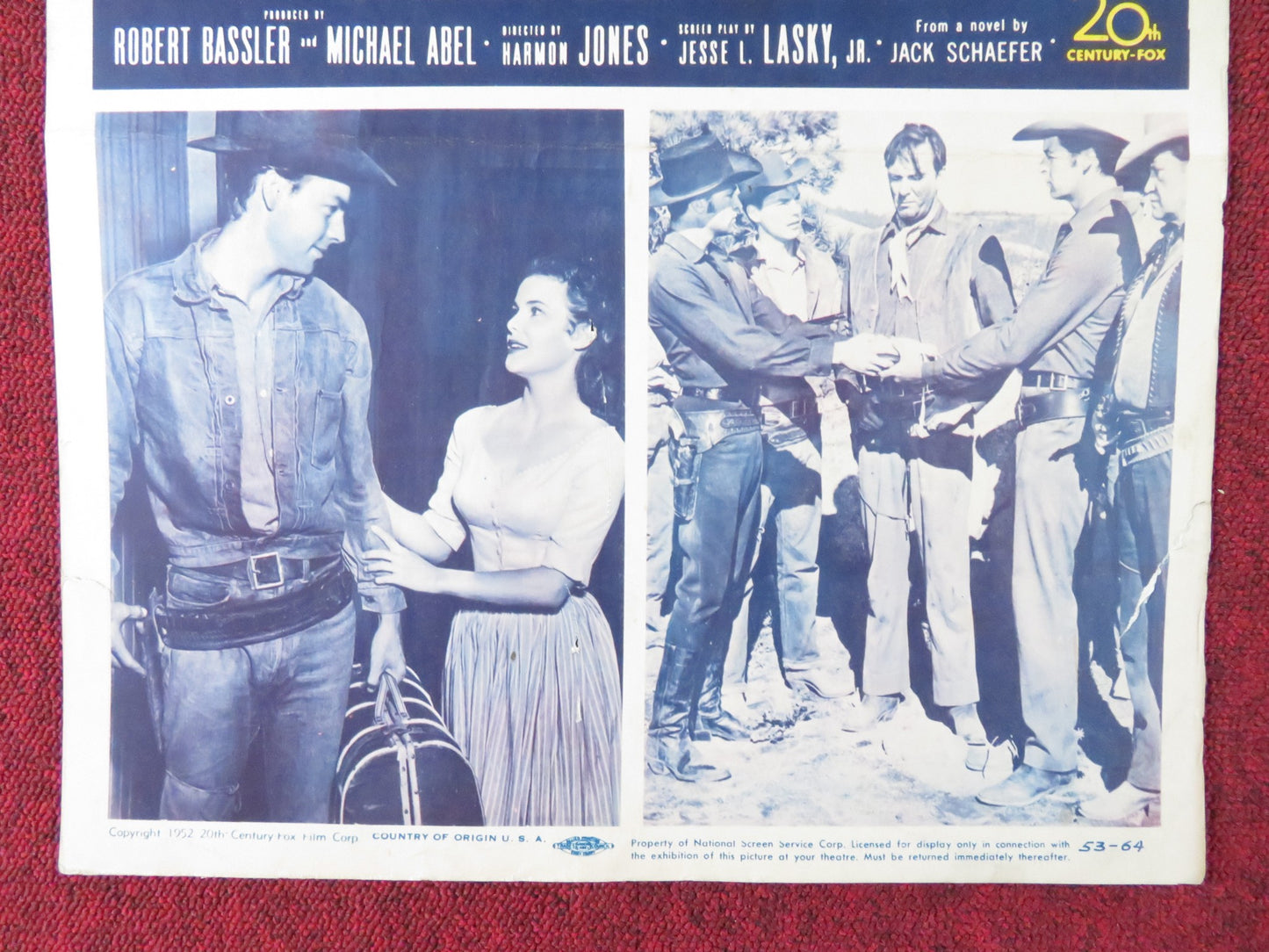 THE SILVER WHIP US INSERT (14"x 36") POSTER DALE ROBERTSON RORY CALHOUN 1953